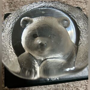 Mats Jonasson Lead Crystal Brown Bear -Sweden